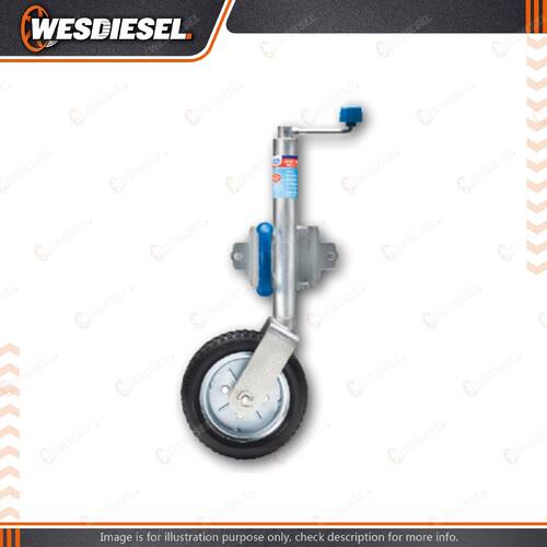 ARK Swivel 10 Inch Solid Rubber Jockey Wheel Zinc Plating  - Bolt/Weld Swivel