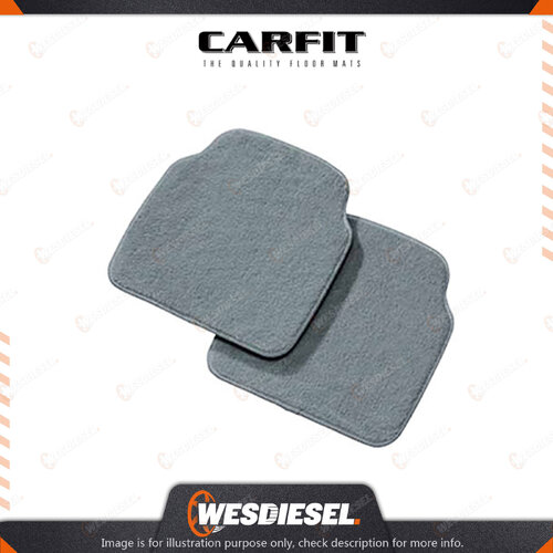 Carfit 2 Piece Set Prestige Grey Rear Carpet Mats 43cm x 45cm - Quality Carpet