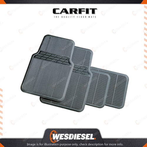 Carfit 4 Piece Set Classic Grey Rubber Mats FR 65cm x 44cm / RR 35cm x 42cm