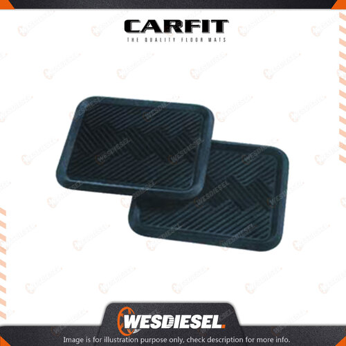 Carfit 2 Piece Set Terrain Black Rear Rubber Mats 33cm x 44cm - Quality Carpet