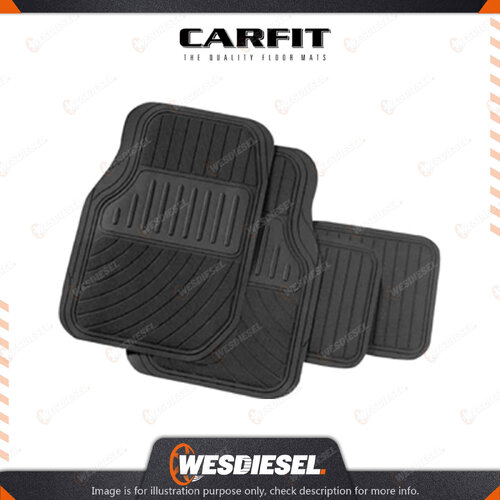 Carfit 4 Piece Set Perfect Fit Black Rubber Mats FR 65cm x 46cm / RR 35cm x 43cm