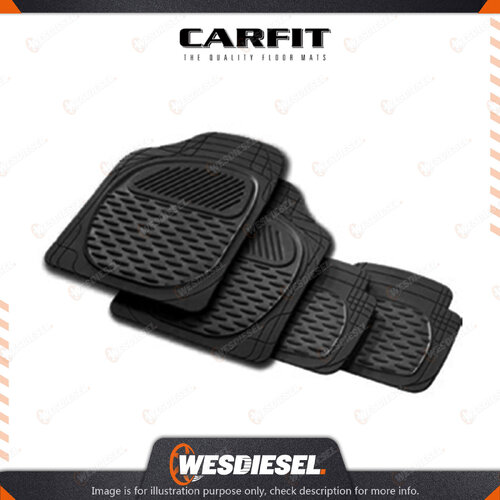 Carfit 4 Piece Set Defender Black Rubber Mat FR 72cm x 50cm / RR 46cm x 48cm