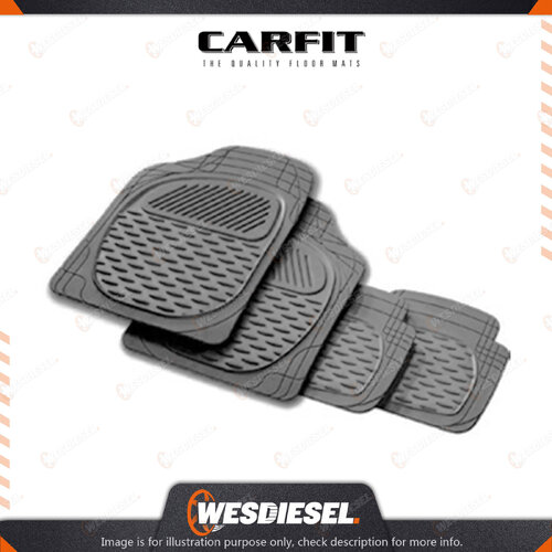 Carfit 4 Piece Set Defender Grey Rubber Mat FR 72cm x 50cm / RR 46cm x 48cm