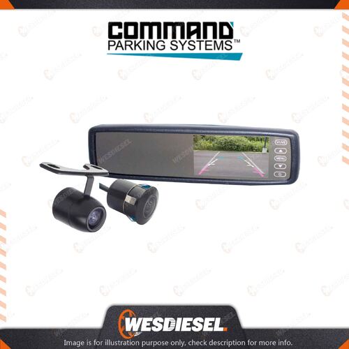 Command 4.3" Fixed Mount Mirror Monitor and Flush Butterfly Camera Pack