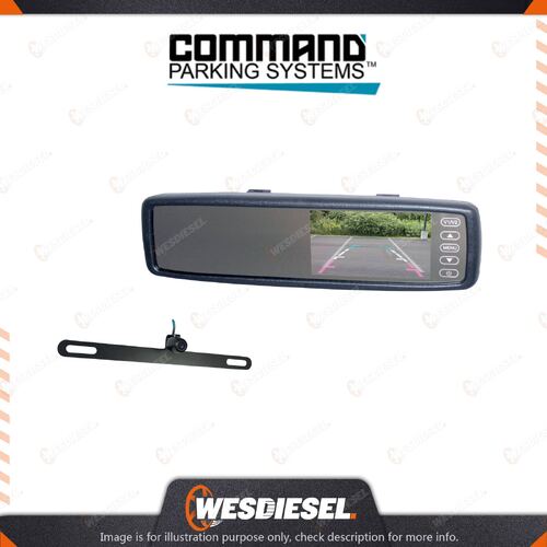 Command CMDS43M Clip On Mirror Monitor With Licence Plate Mount Camera