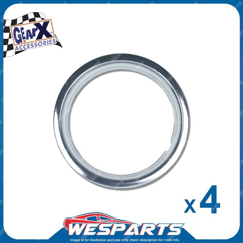 4 pcs of GearX Chrome Wheel Trim Rings - Size 13" Automative Parts