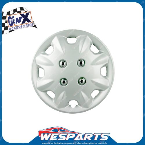 4 pieces of GearX Brand Silver Wheel Covers 13" Sibon Automative Parts