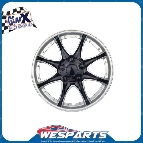 4 pcs of GearX Wheel Covers 16" Notechis Silver and Ice Black Automative Parts