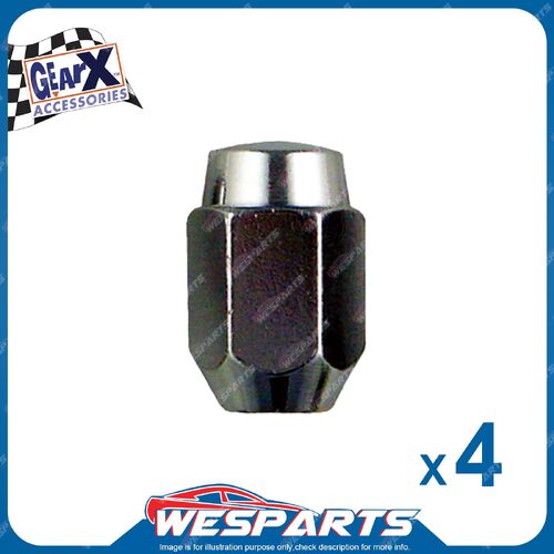 Pack of 4 GearX Brand Conical Wheel Nuts 1/2" inch Automative Parts