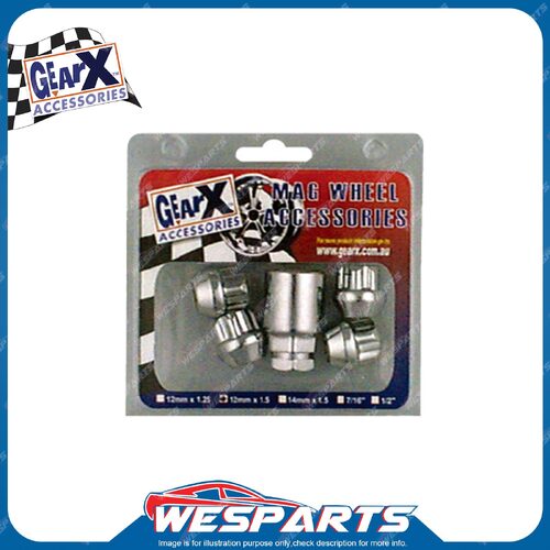 Set of 4 GearX Open Ended Wheel Lock Nuts 1/2" inch Automative Parts