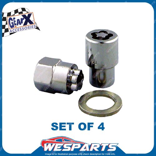 Set of 4 GearX Brand Mag Wheel Lock Nuts 1/2" inch Automative Parts