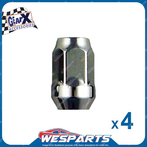 4 pcs of GearX Conical Bulge Wheel Nuts - Size 1/2" Automative Parts