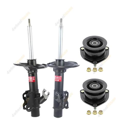 2 x KYB Shock Absorbers Strut Top Mount Kit Front 334185 334184 KSM5101