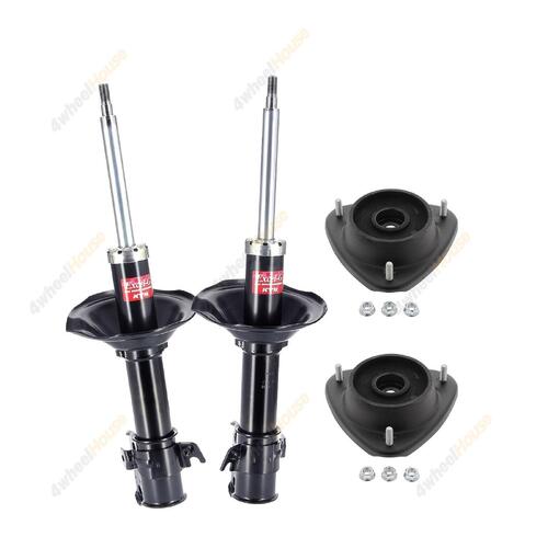 2 x KYB Shock Absorbers Strut Top Mount Kit Front 334301 334300 KSM5361