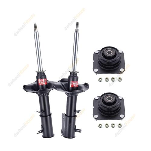 2 x KYB Shock Absorbers Strut Top Mount Kit Front 335043 335042 KSM7244