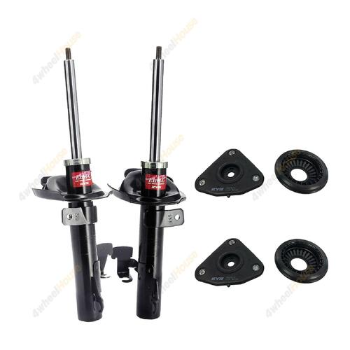 2 x KYB Shock Absorbers Strut Top Mount Kit Front 334843 334842 KSM7117