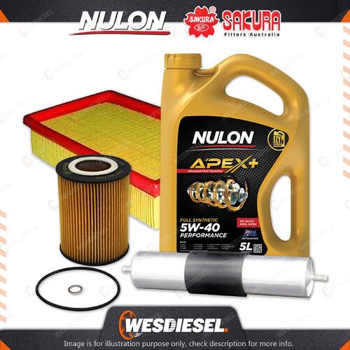 Oil Air Fuel Filter 5L APX5W40 Oil Service Kit for Bmw 328I E46 6cyl 2.8L 98-00