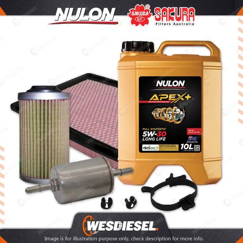 Oil Air Fuel Filter 10L APX5W30D1 Service Kit for Holden Commodore VZ 04-07/06