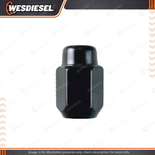 The Wheel Doctor 7/16 Inch Black Lug Nut Set One Piece Five Package