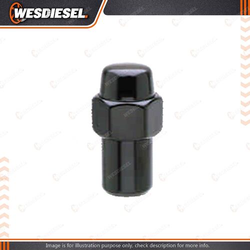 The Wheel Doctor 12mm x 1.25 Black Mag Lug Set One Piece 4 Package